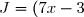 J = (7x-3)^2